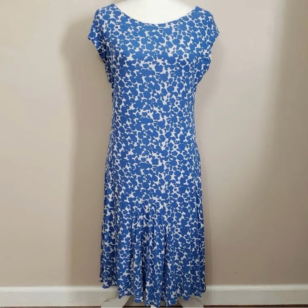 Blue and White Floral Dress